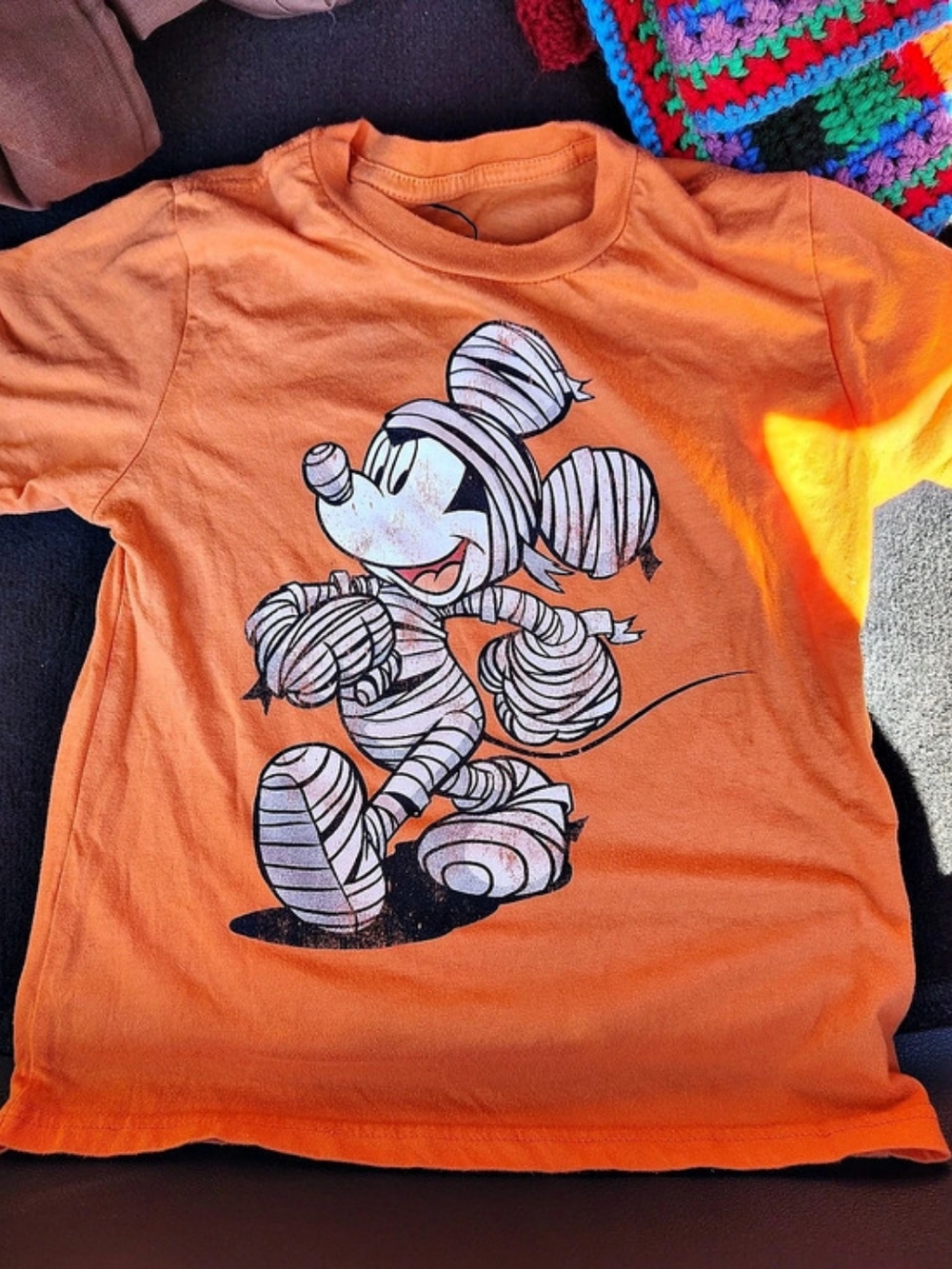 Disney Mickey Mouse Mummy Halloween Graphic T-Shirt Orange